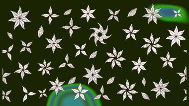 Gri renkli çiçekler. Raster düz çiçek çizim deseni. Tasarım hediye paketi, tebrik kartları, posterler ve afiş tasarımı.