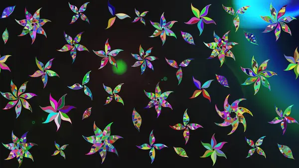 Çiçek desenli çizim. Raster illüstrasyonu. Gri renkli Asya tekstili.