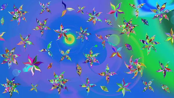 Çiçekler suluboya eskiz deseni. Raster Stili kumaş deseni.