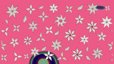 Küçük çiçekteki sevimli çiçek deseni. Pembe renkte çiçekler.