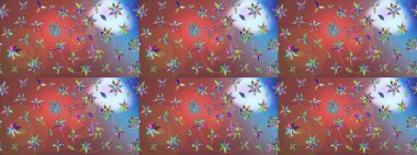 Raster illüstrasyonu. Egzotik çiçekler, kahverengi renklerde botanik, parlak, klasik bir doğa. Klasik tropikal doğal elementlerin suluboya seti.