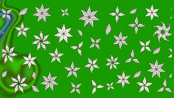 Tomurcukları papatya çiçekleri olan sevimli bir çiçek deseni. Raster illüstrasyonu. Eskiz geçmişi. Eski usul. Miles Fleur, süslü püslü bir süs. Kumaş, tekstil ve duvar kağıdı baskısı için..