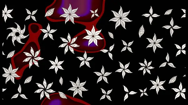 Küçük çiçekte güzel bir desen var. - Siyah çiçekler. Çiçek arkaplan. Çiçek kompozisyonu. Çiçek kolajı. Raster deseni. Doğa.