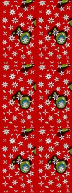 Çiçekli çiçek deseni, suluboya. Kırmızı renkte çiçekler. Renkli bahar temalı eskiz kalıbı. Düz Çiçek Elementleri Tasarım Raster illüstrasyonu.