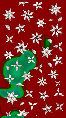 Çiçekli el çizimi çizimi deseni. Modern gelişim kırmızı raster arka plan duvar kağıdı çizimi klasik çizgili iz sürme desenli çiçekler, çiçekli süsler.