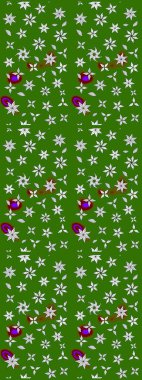 Sketch Floral Pattern in Raster illustration. Fancy fabric pattern. Colour Spring Theme sketch pattern Background. Flat Flower Elements Design.