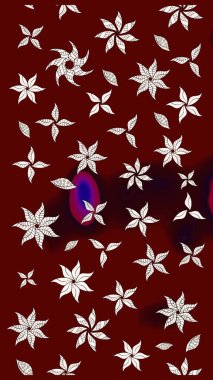 Renkli Bahar Teması eskiz kalıbı. Çiçeksel fantezi tasarımı ve parlak bir arka plan çizimi. Düz Çiçek Elementleri Tasarımı.