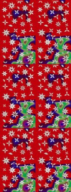 Bahar çiçekleriyle güzel bir çiçek deseni çizmişsin. Güzel kumaş deseni. Raster illüstrasyonu.