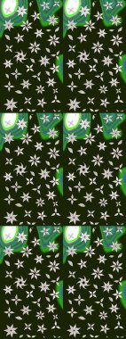 Organik elementler. Botanik çizim kalıbı. Raster deseni. Suluboya etkisi.