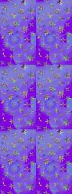 Çiçekli karalama şeklinde Raster çiçek deseni. Nazikçe, güzel çiçek arkaplanı. Mor renkte çiçekler.