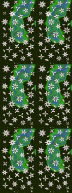 Düz Çiçek Elementleri Tasarımı. Gri renkli çiçekler. Sketch Colour Spring Theme eskiz kalıbı. Sevimli çiçek raster deseni.