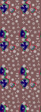 Tekstil, kumaş, kapaklar, duvar kağıtları, baskı, naylon, koleksiyon defteri, örgü, dekupaj için güzel bir eskiz. Küçük kahverengi çiçeklerdeki oldukça eski bir besin torbası deseni.