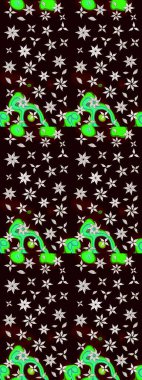 Raster illüstrasyonu. El yapımı çiçek ve bitki koleksiyonu. Eskiz tarzı siyah renkler. Raster illüstrasyonu. Şirin karalamalı çiçek deseni çiz..