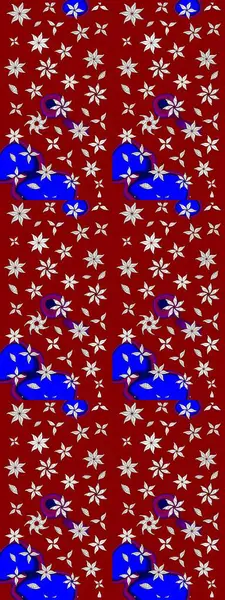 Çiçekli çiçek deseni, suluboya. Raster deseni. Küçük çiçekte güzel bir çiçek deseni..