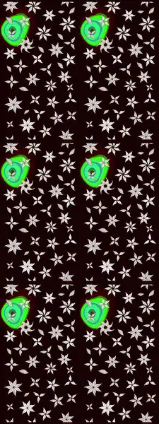 Çiçek buketleriyle klasik bir eskiz şekli. Raster illüstrasyonu. Siyah renklerde.