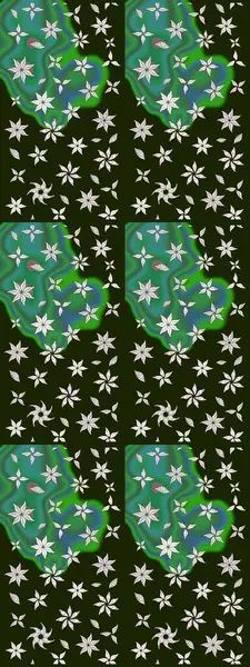 Küçük çiçekteki sevimli çiçek deseni. Raster illüstrasyonu. Gri renkli çiçekler.