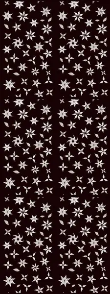 Şirin çiçekli eskiz deseni ve siyah renkli yapraklar, suluboya çiçek deseni, duvar kağıdı, kart veya kumaş için fayanslı. Raster illüstrasyonu.