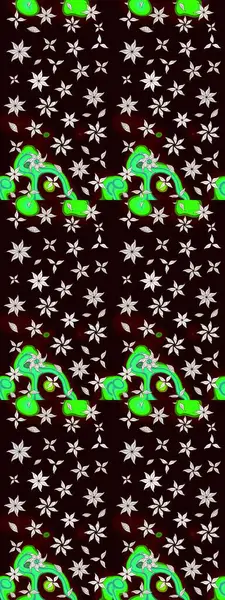 Raster illüstrasyonu. El yapımı çiçek ve bitki koleksiyonu. Eskiz tarzı siyah renkler. Raster illüstrasyonu. Şirin karalamalı çiçek deseni çiz..