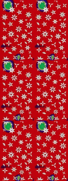 Oldukça eski bir besin torbası deseni, küçük kırmızı renkte, çiçekler. Millefleur 'lar. Tekstil, kumaş, kapaklar, duvar kağıtları, baskı, paket, koleksiyon defteri, örgü, dekupaj için çiçek arkaplanı..