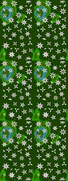 Manzaralı çiçek deseni. Çiçek kompozisyonu, el boyası, hassas şablon. Sevgililer günü ve tebrik kartı konsepti için şık bir davetiye. Üst manzara, yumuşak yeşil renk biçimi.