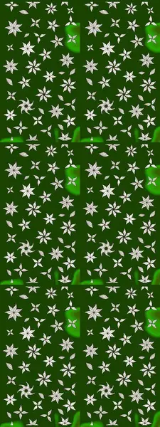 Suluboya çiçekli çiçek deseni. Yeşil renkte güzel bir tekstil. Raster illüstrasyonu.