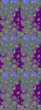 Tarafsız renklerde yaz çiçekleri. Raster illüstrasyonu. Raster deseni. Küçük çiçekte sevimli çiçek deseni var..