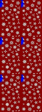 Raster deseni. Patlayan çiçekler soyut olarak yerleştirilmiş. Kibarca, kırmızı renkte bahar çiçekleri. Raster illüstrasyonu.