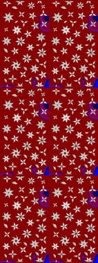 Kırmızı renkte çiçekler. Güzel çiçek deseni. Düz Çiçek Elementleri Tasarımı. Renkli Bahar Teması çizim şablonu.