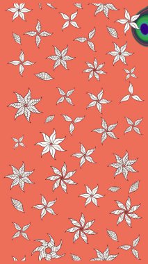 Paketleme, tekstil, duvar kâğıdı için çiçek eskizi. Klasik çiçek desenli. Yumuşak fayans. Raster 'ın taze dokusu. Yumuşak pamuk tasarımı.