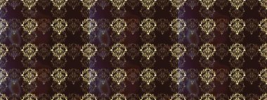 Kusursuz klasik altın desen. Raster geleneksel oryantasyon süsü. Kahverengi, mor ve bej renklerdeki altın desenli altın elementler.