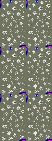 Çiçek duvar kâğıdı. Yeşil renkli şirin tekstil. Çiçek arkaplan. Renkli çizim kalıbı. Raster illüstrasyonu.