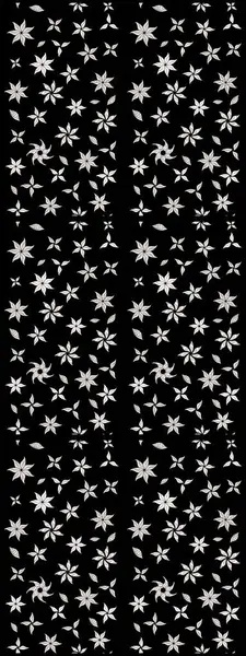 Çizim çiçek deseni duvar kâğıdı olarak kullanılabilir. Siyah renkli çiçekler. Raster illüstrasyonu.