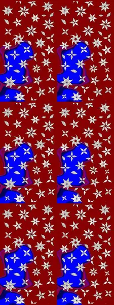 Düz Çiçek Elementleri Tasarımı. Renkli Yaz Temalı eskiz kalıbı. Çiçekli eskiz çizimi. Kırmızı renkte çiçekler.