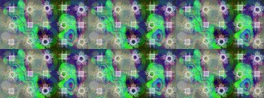 Yeşil, nötr ve gri renklerde suluboya kar taneleri. Güzel dekorasyon. Kışın sembolü. Raster çizimi kar taneleri.