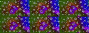 Yeşil renkli çiçekler. Düz Çiçek Elementleri Tasarımı. Renkli Bahar Teması eskiz kalıbı. Raster illüstrasyonunda çiçek deseni çizimi.