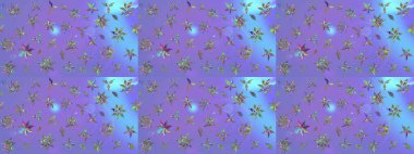 Güzel çiçek deseni. Mor renkli çiçekler. Düz Çiçek Elementleri Tasarımı. Renkli Bahar Teması çizim şablonu.