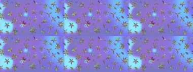 Çiçekler, dallar, bitkiler ve çiçekler. Raster illüstrasyonu. El çizimi. Güzel kumaş deseni.