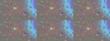 Küçük çiçekteki sevimli çiçek deseni. Raster illüstrasyonu. Güzel karalamalı çiçek desenli çizim. Güzel kumaş deseni.