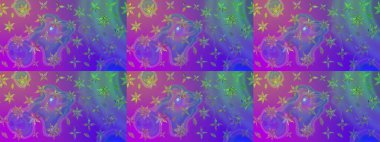 Yapraklı çizim şekli. Şirin, zarif çiçekler Raster illüstrasyonu. Davetiye ve kartpostal tasarımı için dekoratif çiçek unsurları. Tekstil için figür. Poster veya kapak için arkaplan.