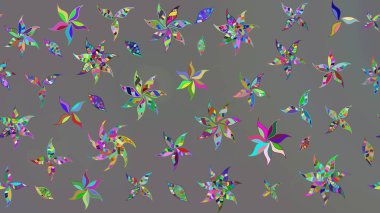 Gri renkli çiçekler. Tatil havası. Nazik romantik baskı. Bahar mevsimi. Raster güzel bir çiçek deseni çiziyor..