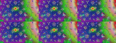 Yeşil çiçekli eskiz deseni, suluboya çiçek deseni, sevimli çiçek, duvar kağıdı, kart veya kumaş için fayanslı. Raster - stok.