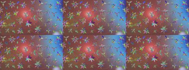 Raster şirin suluboya çiçek desenleri çiziyor. Büyük bir çiçek boyası seti. Kartlar, davetiyeler, tarih kartları ve daha fazlası için kullanılabilir.