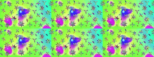 Raster illüstrasyonu. Modaya uygun kumaş deseni. Küçük çiçekteki sevimli çiçek deseni. Tony 'nin kumaş desenini çiz.