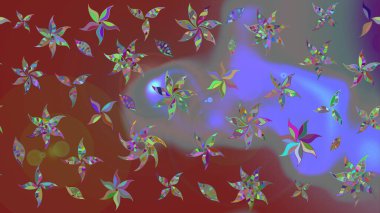 Küçük bir çiçekte eskiz deseni. Hoş bir çiçek geçmişi var. Raster illüstrasyonu. Güzel kumaş deseni.