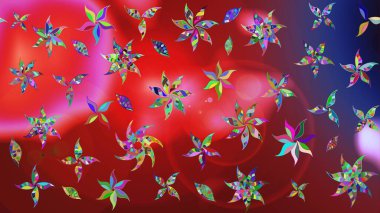 Klasik taslak çizimi. Raster Yumuşak kumaş deseni. Raster çiçek izi. Çiçek kırmızısı çizim deseni.