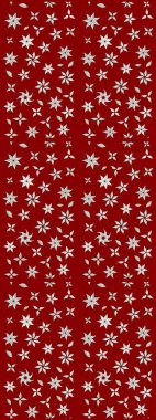 Çiçekli karalama şeklinde Raster çiçek deseni. Kibarca, kırmızı renkte yaz çiçekleri. Raster illüstrasyonu.