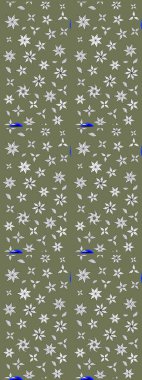 Çiçekli çiçek deseni, suluboya. Raster deseni. Küçük çiçekte güzel bir çiçek deseni..