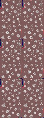 Yapraklı çiçekler ve kahverengi renkli papatya çiçekleri. Eskiz arkaplan modeli. Raster - stok.