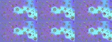 Düz Çiçek Elementleri Tasarımı. Sevimli çiçek raster deseni. Modaya uygun kumaş deseni. Renkli Yaz Teması çizim şablonu.