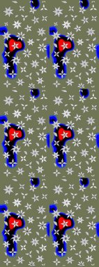 Yeşil lale çiçekli Raster eskiz deseni. Doğal kozmetik ürünleri, parfüm, çiçekçi dükkanı için bahar ihalesi tasarımı. Karşılama ya da düğün geçmişi olarak kullanılabilir. Paket kağıdı için en iyisi..